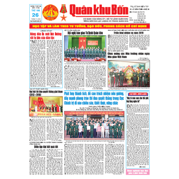 Báo Qk4 số 1736 ra ngày 26-11-2018