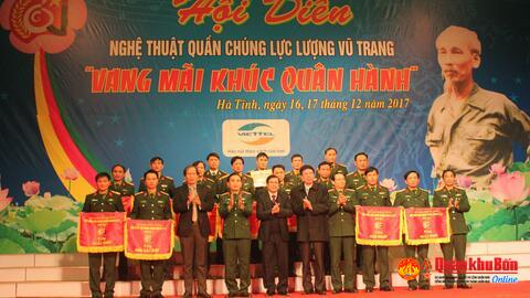 Hội diễn văn nghệ quần chúng LLVT Hà Tĩnh năm 2017 thành công, đạt chất lượng tốt.
