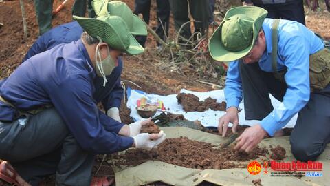 Đội quy tập Bộ CHQS tỉnh Thanh Hóa: Tìm kiếm, cất bốc được thêm 3 hài cốt liệt sỹ hy sinh tại Lào.