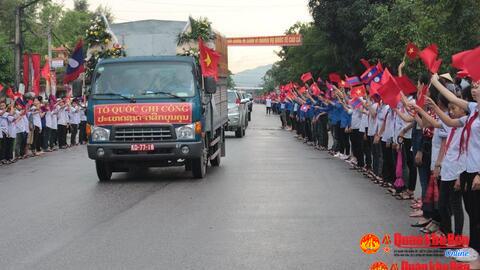 Huyện Nghi Lộc (Nghệ An): Đón nhận 98 hài cốt liệt sỹ là Quân tình nguyện và chuyên gia Việt Nam hi sinh tại Lào