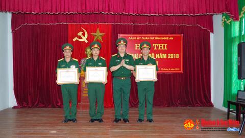 Đảng ủy Quân sự tỉnh Nghệ An: Hội thi Bí thư chi bộ giỏi cụm 1 năm 2018