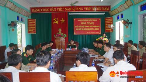 Ban CHQS huyện Phú Vang (Bộ CHQS Thừa Thiên Huế): Sơ kết 5 năm thực hiện Nghị quyết 765 của Quân ủy Trung ương