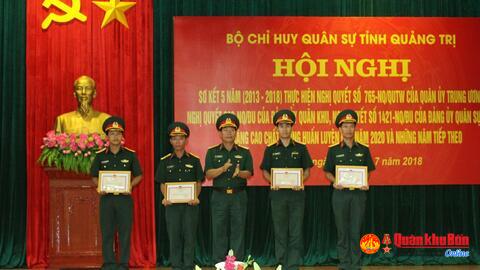 Bộ CHQS tỉnh Quảng Trị: Hội nghị sơ kết 5 năm thực hiện Nghị quyết 765 của Quân ủy Trung ương
