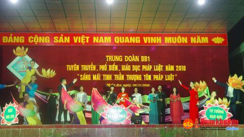 Trung đoàn 1 (Sư đoàn 324); Ban CHQS thành phố Đồng Hới (Bộ CHQS Quảng Bình): Tuyên truyên phổ biến giáo dục pháp luật năm 2018