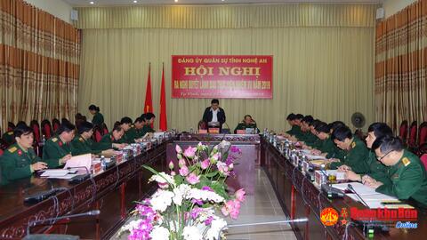 Đảng ủy Quân sự tỉnh Nghệ An: Hội nghị ra Nghị quyết lãnh đạo thực hiện nhiệm vụ năm 2019