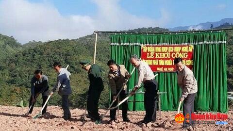 Đồn Biên phòng Nhôn Mai (BĐBP Nghệ An): Khởi công xây nhà đồng đội tặng quân nhân có hoàn cảnh khó khăn