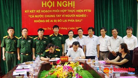 Sư đoàn 968 – Huyện Cam Lộ (Quảng Trị): Ký kết kế hoạch phối hợp hoạt động