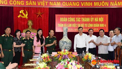 Quân khu 4 và Bộ Tư lệnh Thủ đô Hà Nội: Tăng cường phối hợp thực hiện công tác Quân sự, Quốc phòng.