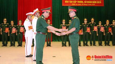 Bộ Tư lệnh Quân khu: Trao Quyết định điều động, bổ nhiệm học viên đào tạo cấp trung, sư đoàn.