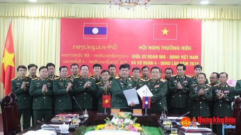 Sư đoàn 968 và Sư đoàn 4 Quân đội nhân dân Lào tổ chức Hội nghị thường niên năm 2019