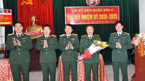 Đại hội Chi bộ Báo Quân khu 4 nhiệm kỳ 2020 - 2025 thành công tốt đẹp