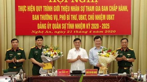 Đảng ủy Quân sự tỉnh Nghệ An: Giới thiệu nhân sự Ban Chấp hành Đảng ủy Quân sự tỉnh nhiệm kỳ 2020 - 2025