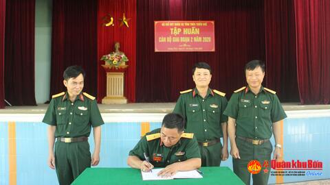 Bộ Chỉ huy Quân sự tỉnh Thừa Thiên Huế tập huấn cán bộ giai đoạn 2 năm 2020