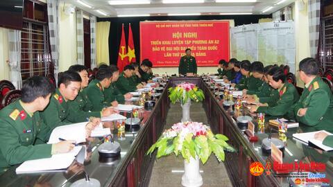 Bộ Chỉ huy Quân sự tỉnh Thừa Thiên Huế triển khai phương án bảo vệ Đại hội đại biểu toàn quốc lần thứ XIII của Đảng