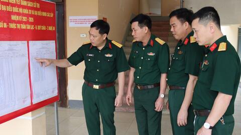 Bộ Chỉ huy Quân sự tỉnh Nghệ An kiểm tra công tác chuẩn bị bầu cử tại Quế Phong, Quỳ Châu