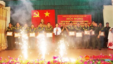 Đảng ủy Quân sự huyện Hương Khê (Hà Tĩnh) sơ kết 5 năm thực hiện Chỉ thị 05 của Bộ Chính trị