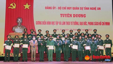 Bộ Chỉ huy Quân sự tỉnh Nghệ An trao giải các nội dung về học tập và làm theo tư tưởng, đạo đức, phong cách Hồ Chí Minh