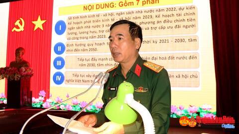 Đảng ủy Quân sự tỉnh Nghệ An thông báo nhanh kết quả Hội nghị Trung ương 6