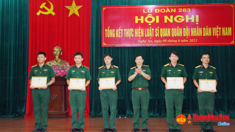 Lữ đoàn 283: Nhiều kiến nghị, đề xuất thực hiện Luật Sĩ quan Quân đội Nhân dân Việt Nam