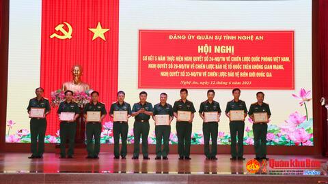 Đảng ủy Quân sự tỉnh Nghệ An sơ kết 5 năm thực hiện các Nghị quyết của Bộ Chính trị