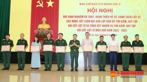 Ban Chỉ đạo 515 Quân khu 4: Tổng kết nhiệm vụ tìm kiếm, quy tập hài cốt liệt sĩ mùa khô 2022 – 2023