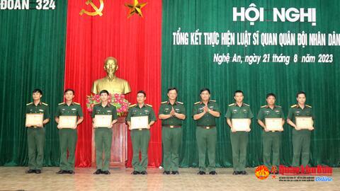 Trung tướng Hà Thọ Bình dự Hội nghị tổng kết thực hiện Luật Sĩ quan Quân đội Nhân dân Việt Nam của Sư đoàn 324