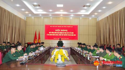 Bộ Chỉ huy Quân sự tỉnh Nghệ An: Hiệp đồng tổ chức Lễ ra quân huấn luyện năm 2024.