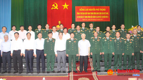 Tình cảm của Tổng Bí thư Nguyễn Phú Trọng dành cho Quân khu 4