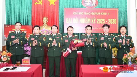 Chi bộ Báo Quân khu 4 lãnh đạo hoàn thành xuất sắc nhiệm vụ nhiệm kỳ 2020-2025