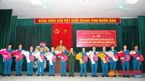 Thanh Hóa: Công bố quyết định thành lập Ban Chỉ huy Quân sự cấp xã