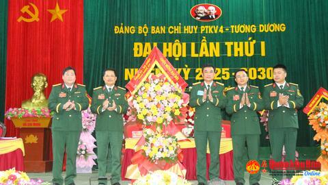 Đảng bộ Ban Chỉ huy Phòng thủ khu vực 4 - Tương Dương Đại hội lần thứ nhất thành công tốt đẹp