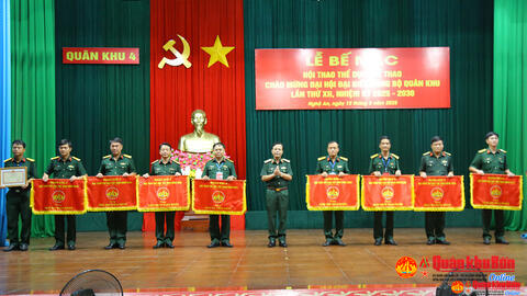 Hội thao thể dục thể thao Quân khu 4 năm 2025 thành công tốt đẹp
