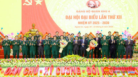 Danh sách Ban Chấp hành Đảng bộ Quân khu 4 nhiệm kỳ 2025 - 2030 (Khối Đại hội bầu)