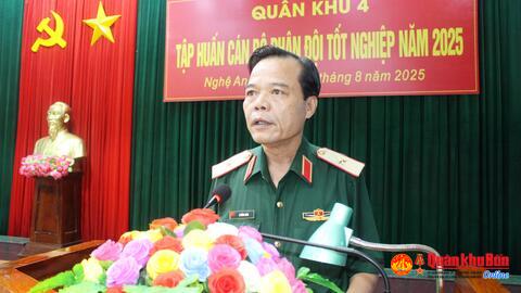 Thiếu tướng Lê Hồng Nhân dự khai mạc tập huấn cán bộ phân đội mới ra trường năm 2025