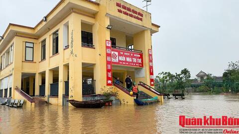 “Mái nhà chung” an toàn, ấm áp của người dân trong tâm lũ