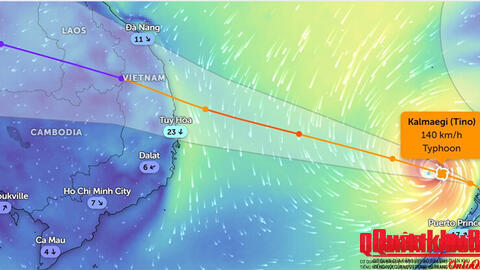 Bão số 13 tăng cấp, giật cấp 17 ở Biển Đông