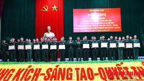 Sư đoàn 324 sơ kết đợt thi đua cao điểm “Phất cao cờ hồng tháng Tám - Thi đua giành 3 nhất”