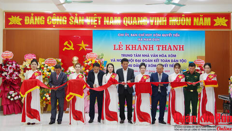 Bộ Tham mưu Quân khu 4 khánh thành công trình Nhà văn hóa “Sáng - Xanh - Sạch - Đẹp” thắm tình quân dân