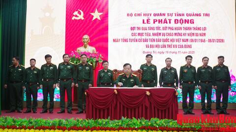 Bộ Chỉ huy Quân sự tỉnh Quảng Trị phát động đợt thi đua cao điểm