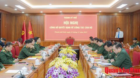 Đồng chí Nguyễn Khắc Toàn, Chủ tịch UBND thành phố Huế tham gia Ban Chấp hành Đảng bộ Quân sự thành phố