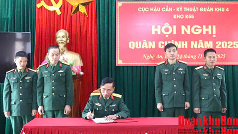 Kho K55 (Quân khu 4) ra nghị quyết lãnh đạo thực hiện nhiệm vụ năm 2026