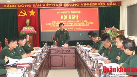 Chuẩn bị chu đáo Lễ kỷ niệm 80 năm Ngày truyền thống Cục Chính trị Quân khu 4