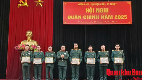 Xưởng 467, Cục Hậu cần - Kỹ thuật: Hoàn thành xuất sắc nhiệm vụ năm 2025