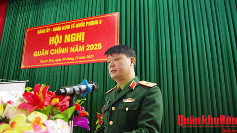 Thiếu tướng Hoàng Duy Chiến, Phó Tư lệnh Quân khu chỉ đạo Hội nghị Quân chính Đoàn Kinh tế - Quốc phòng 5
