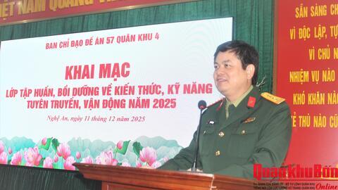 Quân khu 4: Tập huấn kiến thức, kỹ năng tuyên truyền, vận động đồng bào dân tộc thiểu số