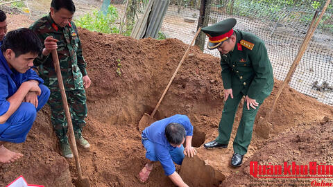 Sư đoàn 968 (Quân khu 4) tìm kiếm, quy tập 1 hài cốt liệt sĩ tại Quảng Trị
