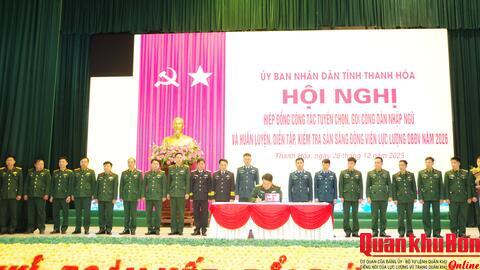 UBND tỉnh Thanh Hóa: Hiệp đồng công tác tuyển quân và huấn luyện, diễn tập lực lượng dự bị động viên năm 2026