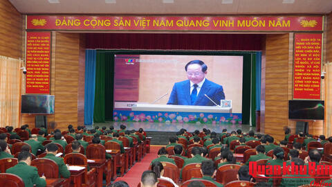 Các cơ quan, đơn vị Quân khu 4: Hội nghị nghiên cứu, học tập, quán triệt và triển khai thực hiện Nghị quyết Đại hội XIV của Đảng