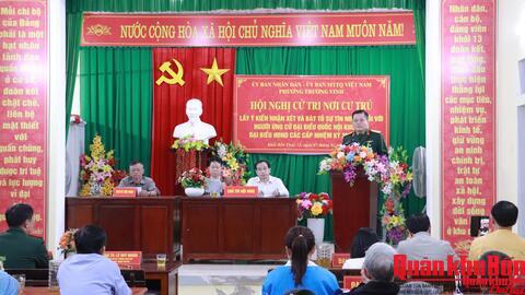 Lấy ý kiến cử tri nơi cư trú đối người được giới thiệu ứng cử đại biểu Hội đồng Nhân dân thành phố Huế