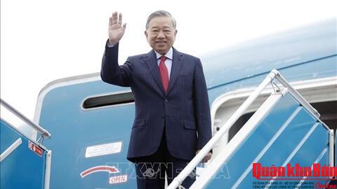 Tổng Bí thư Tô Lâm lên đường tham dự cuộc họp khai mạc Hội đồng Hòa bình về Gaza tại Hoa Kỳ